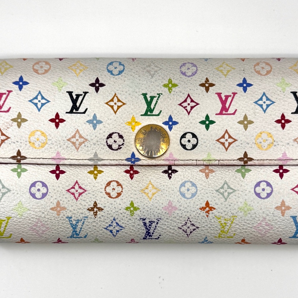 Authentic Louis Vuitton Monogram Multicolor Porte Feuille Sala Wallet M93746